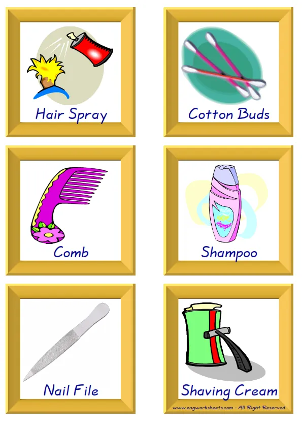 ESL Flashcard together with words containing Bathroom picture for kids and teachers. Worksheet Preview