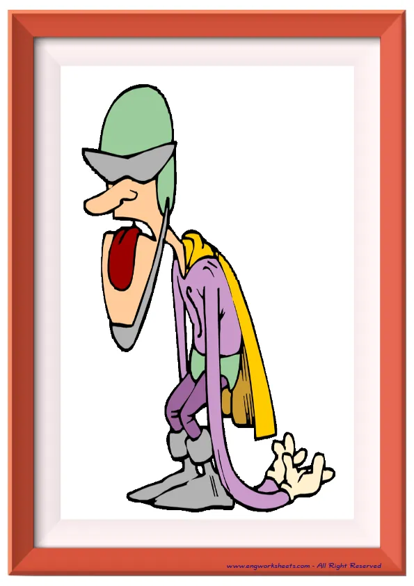 Full page ESL Flashcard without words containing Feelings Emotions picture for kids and teachers. Worksheet Preview