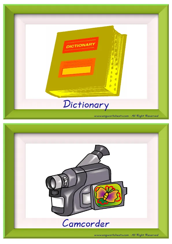 Half page ESL Flashcard together with words containing Holiday picture for kids and teachers. Worksheet Preview