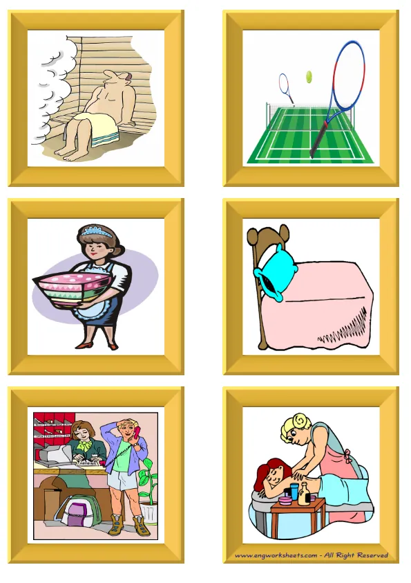 ESL Flashcard without words containing Hotel picture for kids and teachers.
