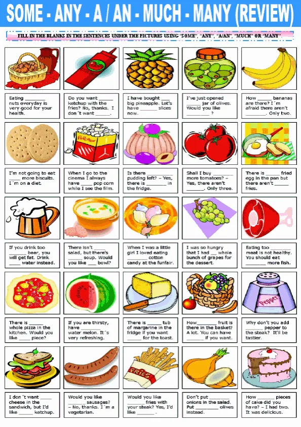 Some Any A An Much Many Review