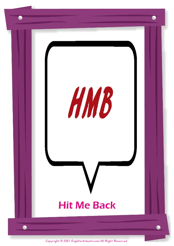 Abbreviation English vocabulary worksheet with full-page words