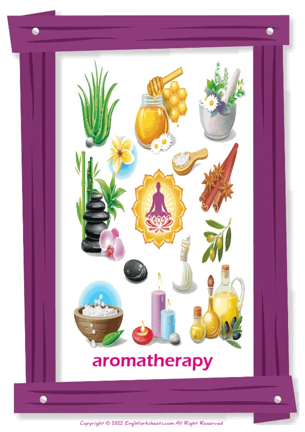 Alternative Therapy English vocabulary worksheet with full-page words