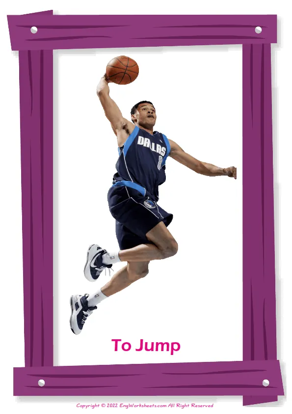 Basketball English vocabulary worksheet with full-page words