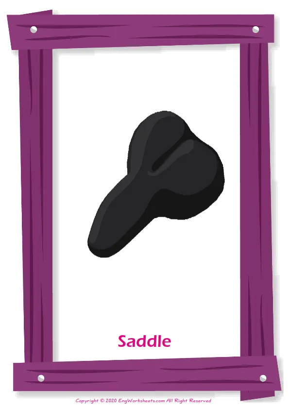 Bike English vocabulary worksheet with full-page words Worksheet Preview