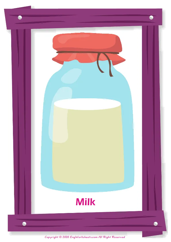 Breakfast English vocabulary worksheet with full-page words Worksheet Preview