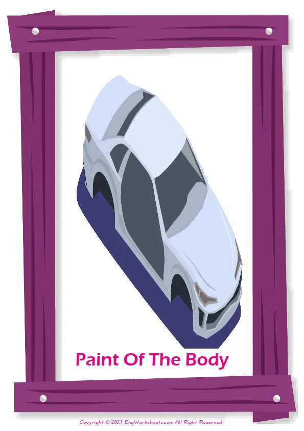 Car Tuning English vocabulary worksheet with full-page words Worksheet Preview