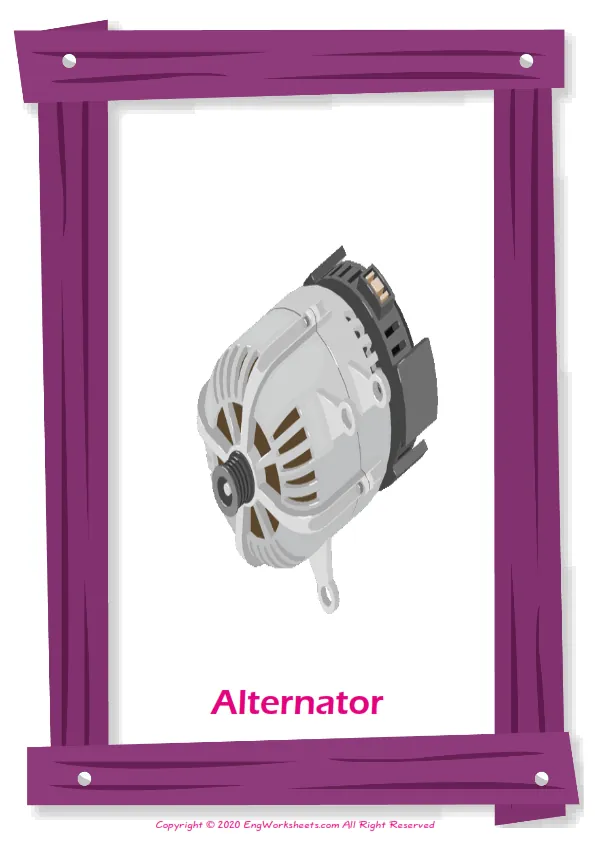 Cars English vocabulary worksheet with full-page words Worksheet Preview