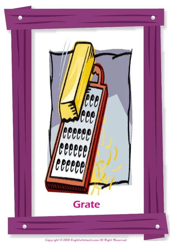 Cooking Verbs English vocabulary worksheet with full-page words Worksheet Preview