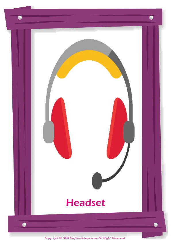 Devices English vocabulary worksheet with full-page words Worksheet Preview