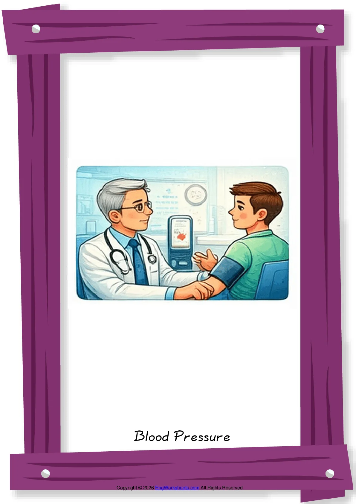 Doctor English vocabulary worksheet with full-page words Worksheet Preview