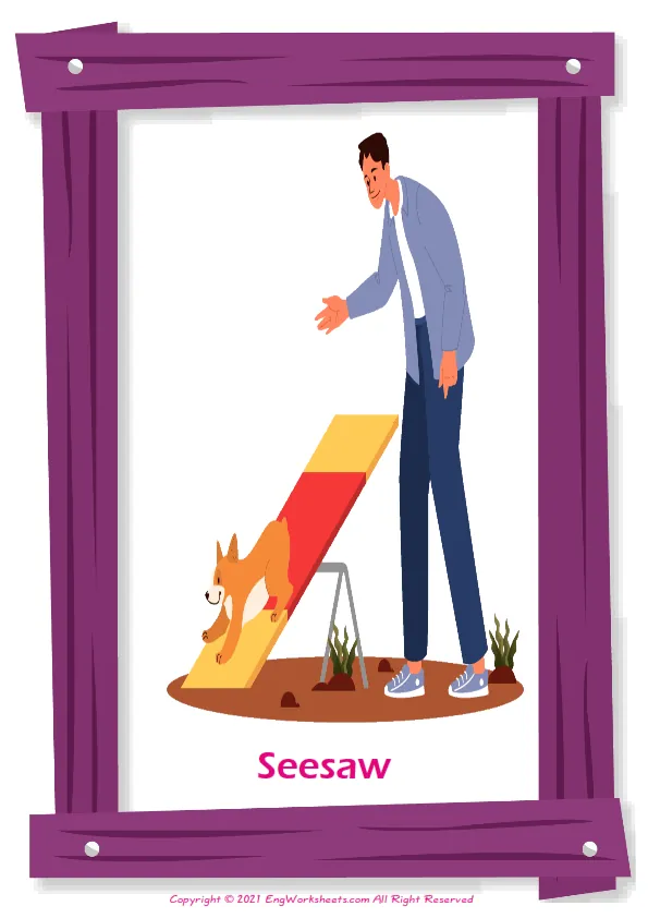 Dog Agility English vocabulary worksheet with full-page words Worksheet Preview