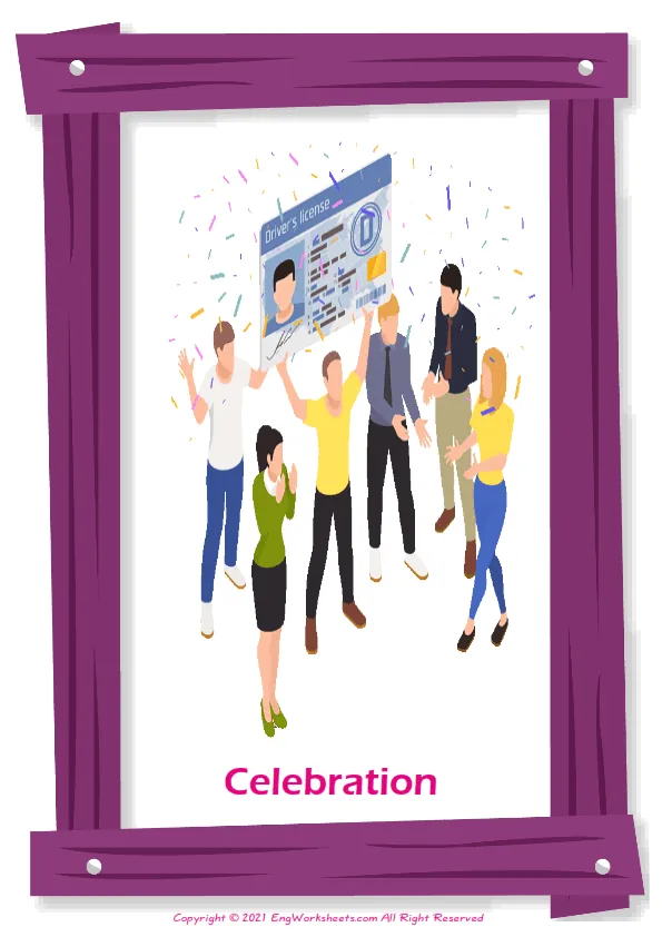 Driving School English vocabulary worksheet with full-page words Worksheet Preview