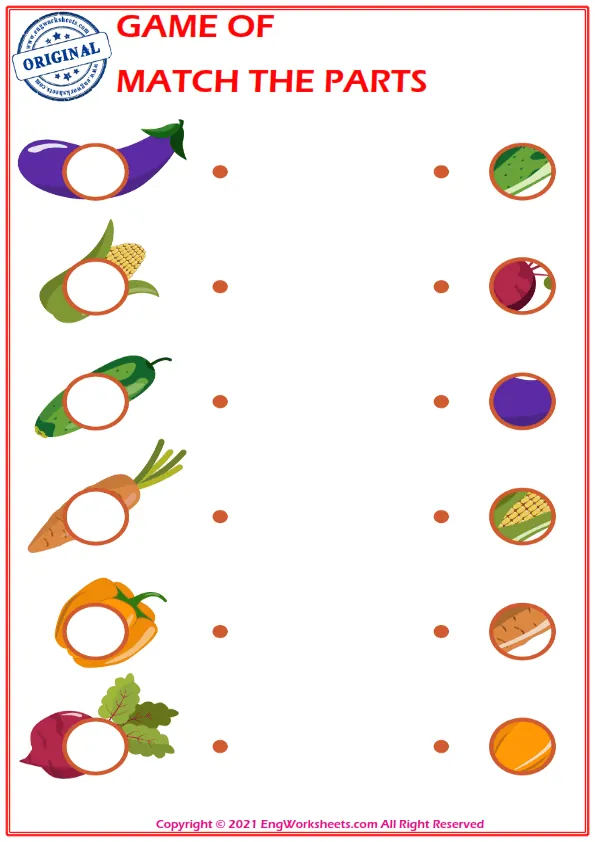 Education worksheet with match the parts Worksheet Preview