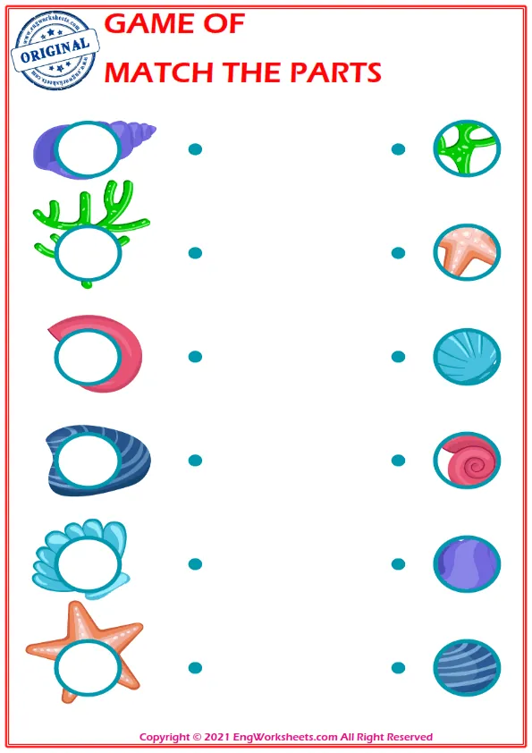 Education worksheet with match the parts Worksheet Preview