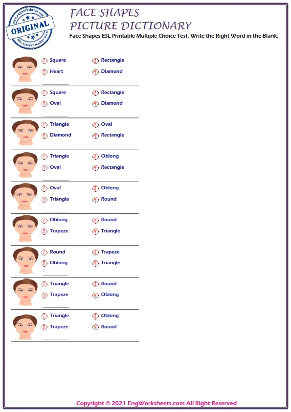 Letter and Word Tracing Face Shapes PDF Worksheets Worksheet Preview