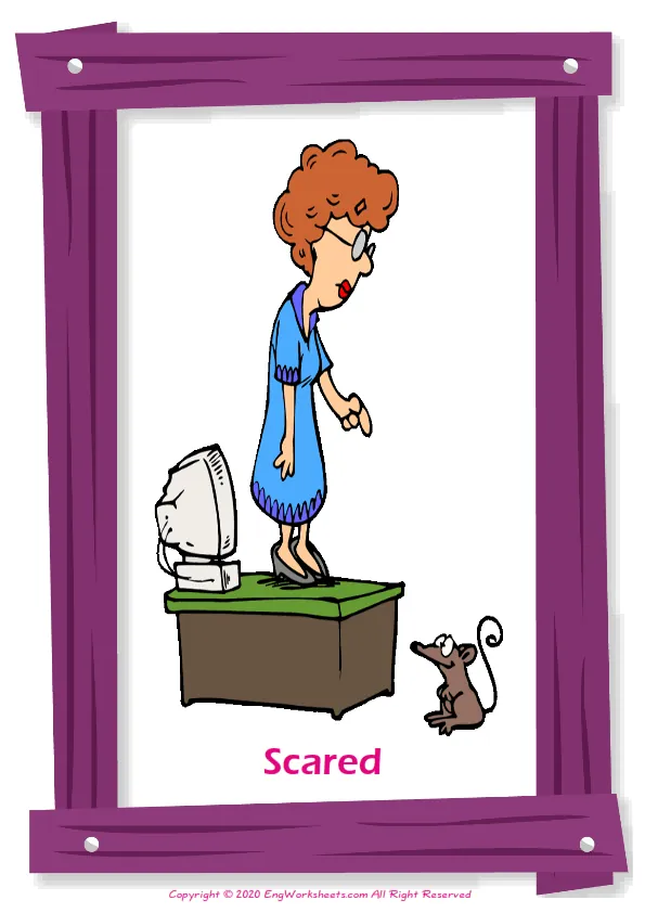 Feelings And Emotions English vocabulary worksheet with full-page words Worksheet Preview