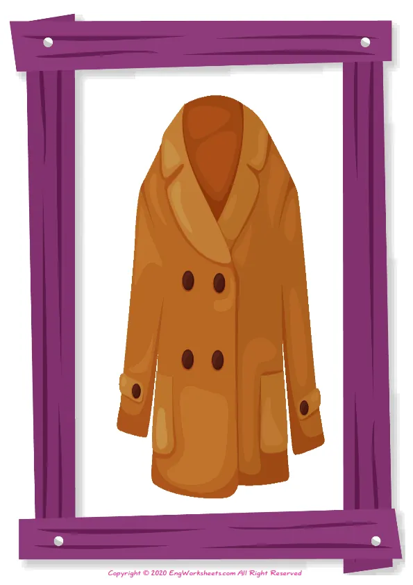 Full-page wordless Accessories English vocabulary worksheet Worksheet Preview