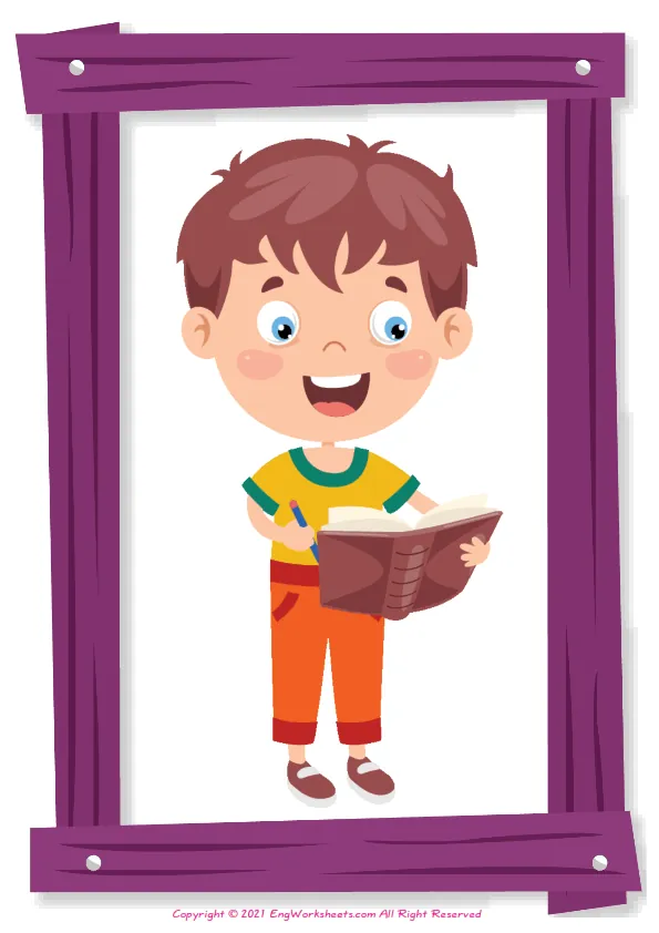 Full-page wordless Action Verbs English vocabulary worksheet Worksheet Preview