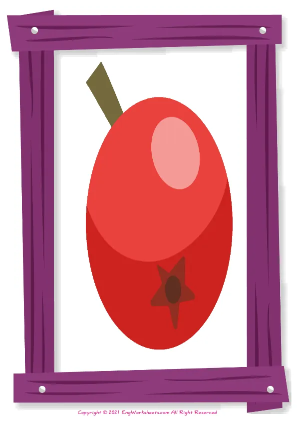 Full-page wordless Berries Types English vocabulary worksheet Worksheet Preview