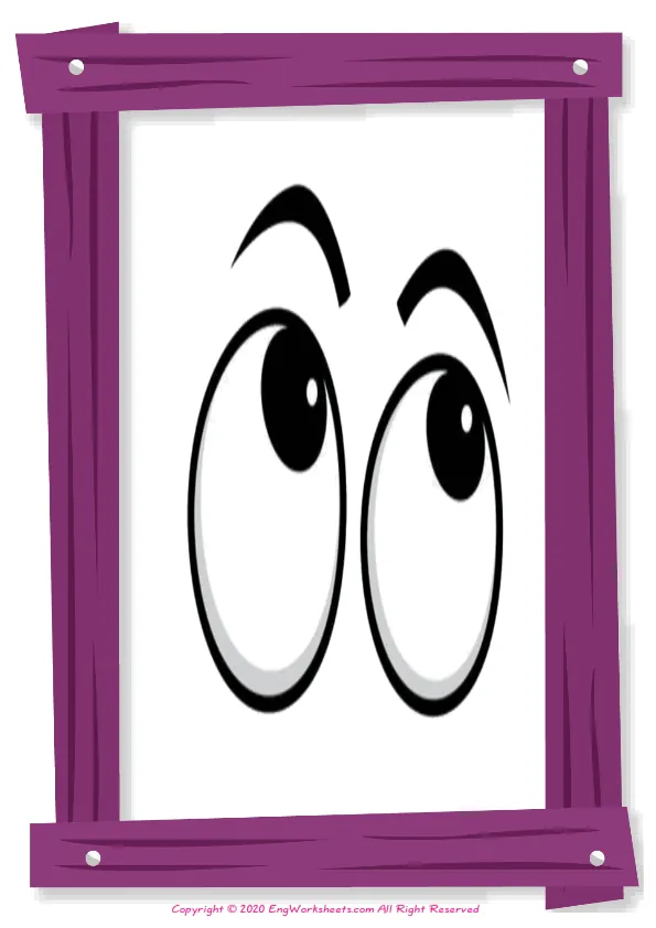 Full-page wordless Body Parts English vocabulary worksheet Worksheet Preview