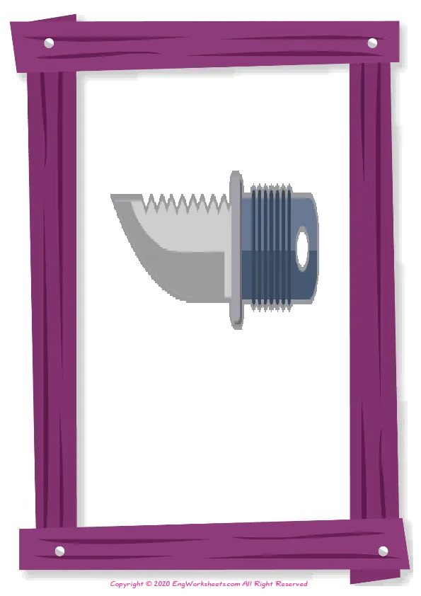 Full-page wordless Camping English vocabulary worksheet