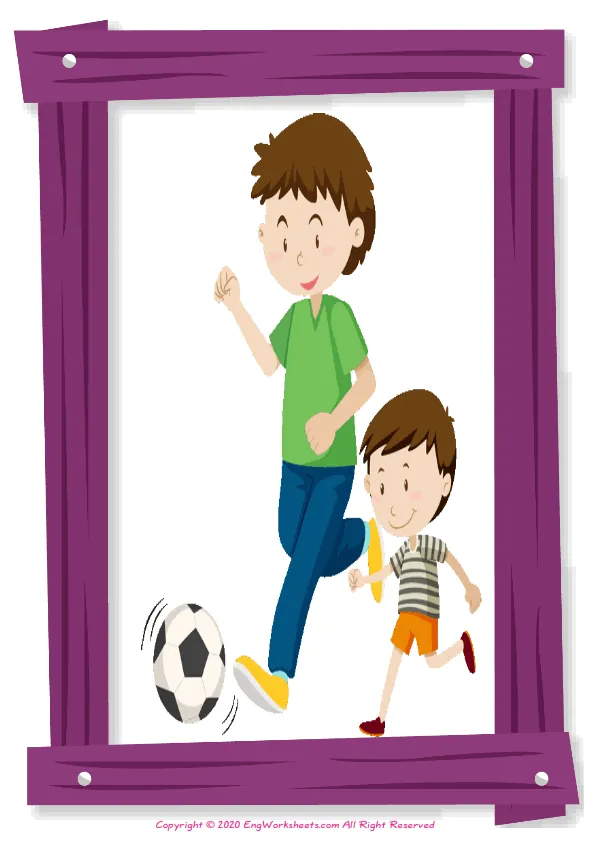 Full-page wordless Children Games English vocabulary worksheet Worksheet Preview