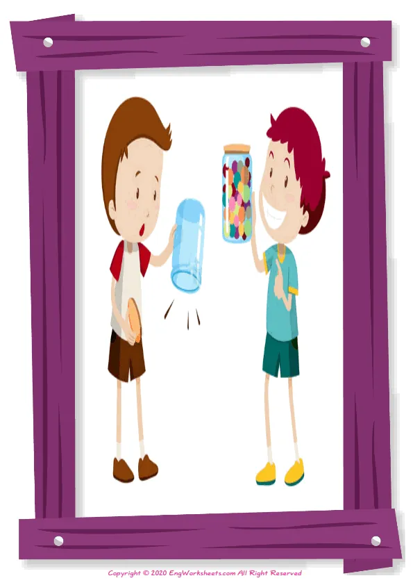 Full-page wordless Opposites English vocabulary worksheet Worksheet Preview