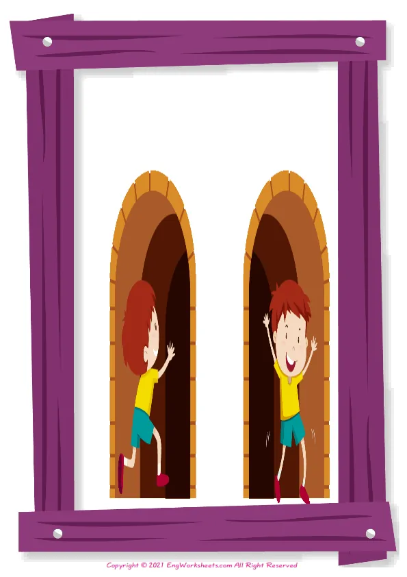 Full-page wordless Opposites English vocabulary worksheet Worksheet Preview