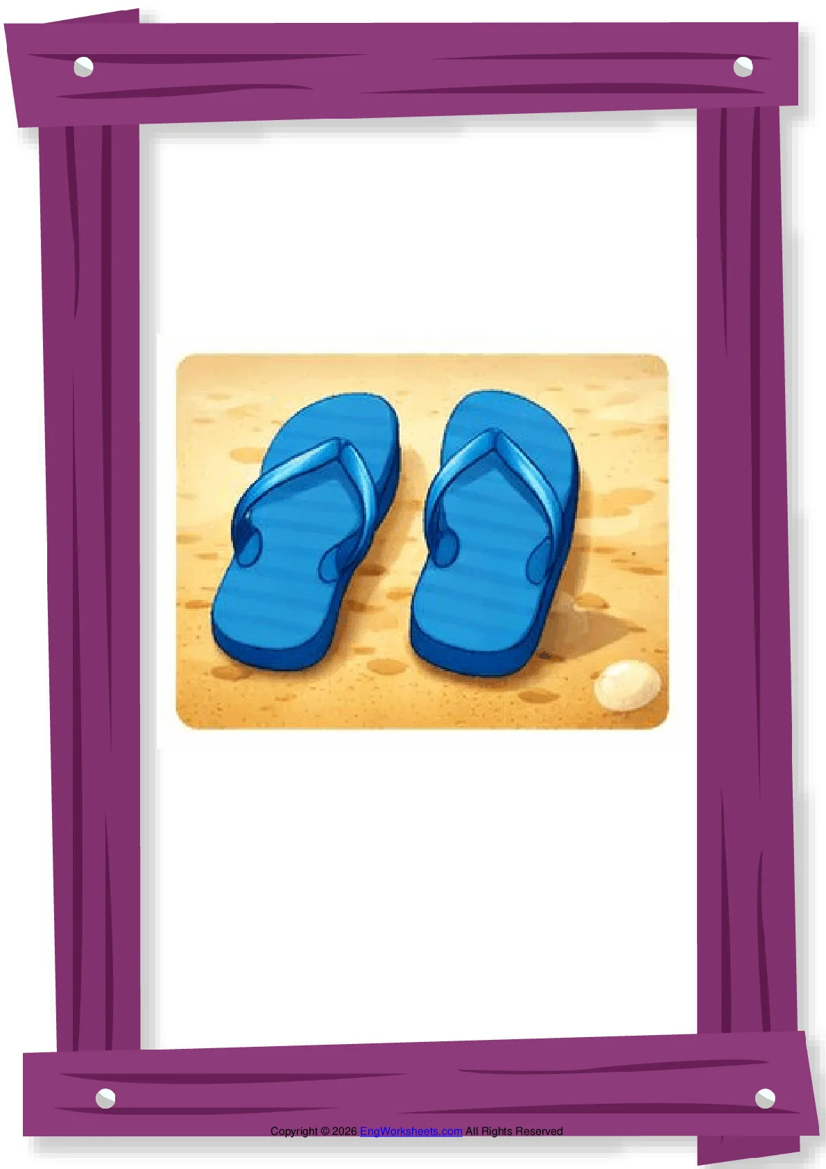 Full-page wordless Seaside English vocabulary worksheet Worksheet Preview