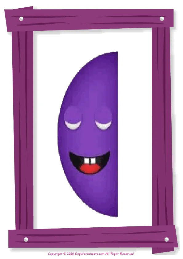 Full-page wordless Shapes English vocabulary worksheet