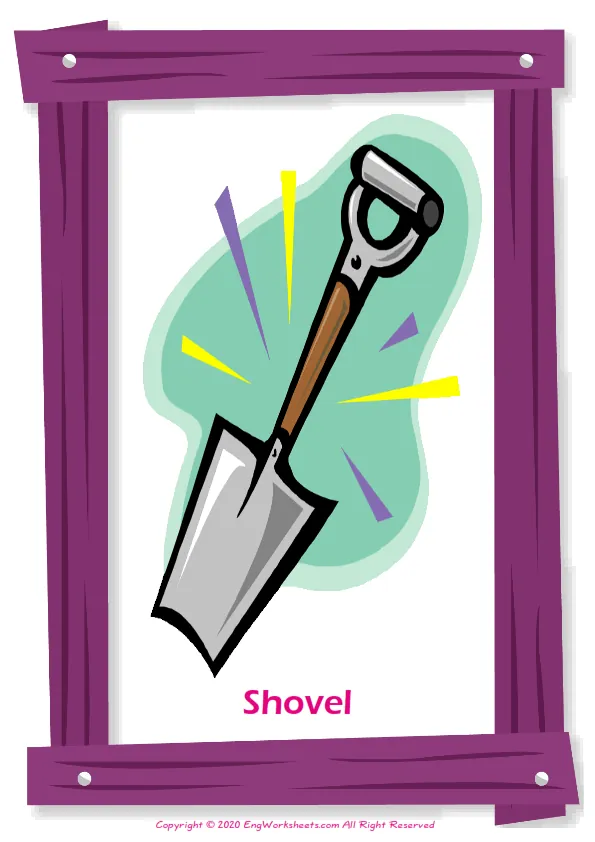 Garden Parts English vocabulary worksheet with full-page words