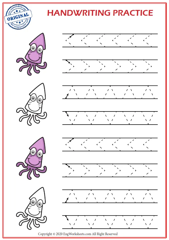 Handwriting Practice 1 Worksheet Preview