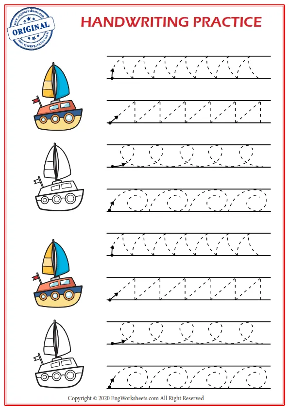 Handwriting Practice 7 Worksheet Preview