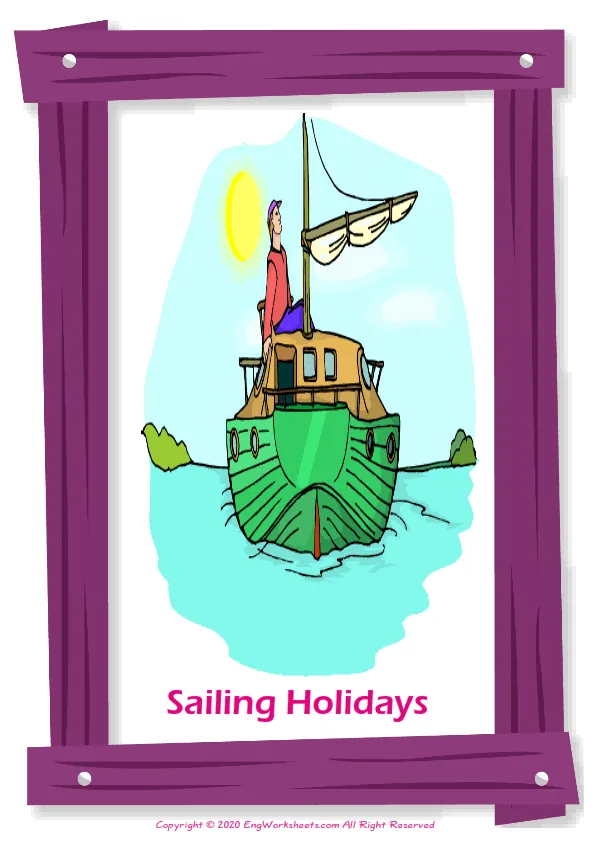 Holiday English vocabulary worksheet with full-page words Worksheet Preview