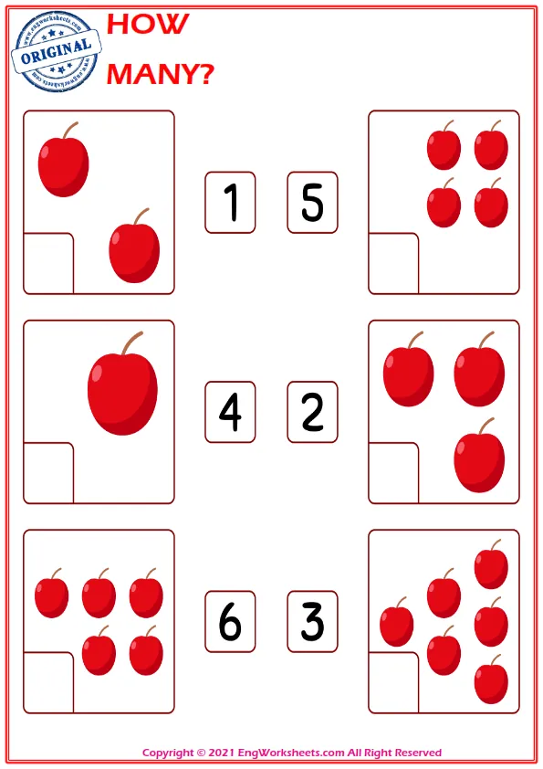 Let's Learn To Count - Math Worksheet Worksheet Preview