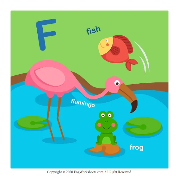 Letter F Uppercase Tracing Practice Worksheet