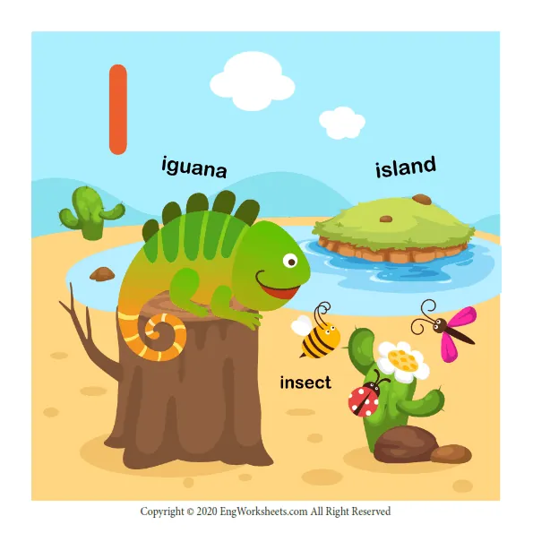 Letter I Uppercase Tracing Practice Worksheet