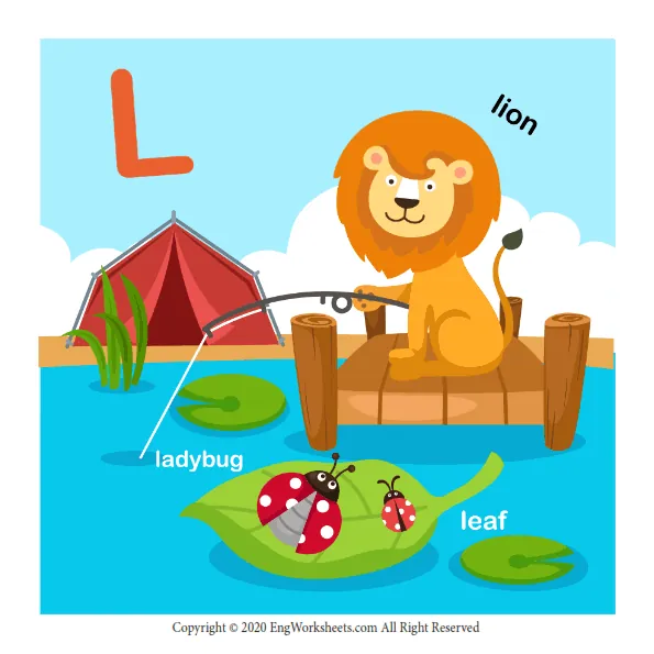 Letter L Uppercase Tracing Practice Worksheet
