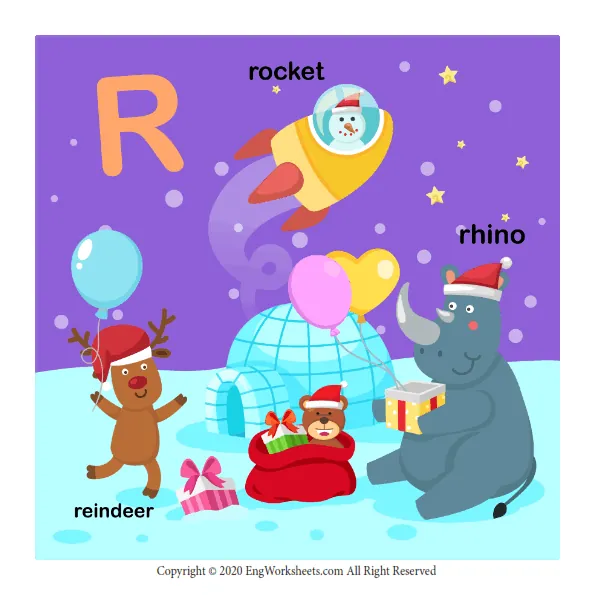 Letter R Uppercase Tracing Practice Worksheet