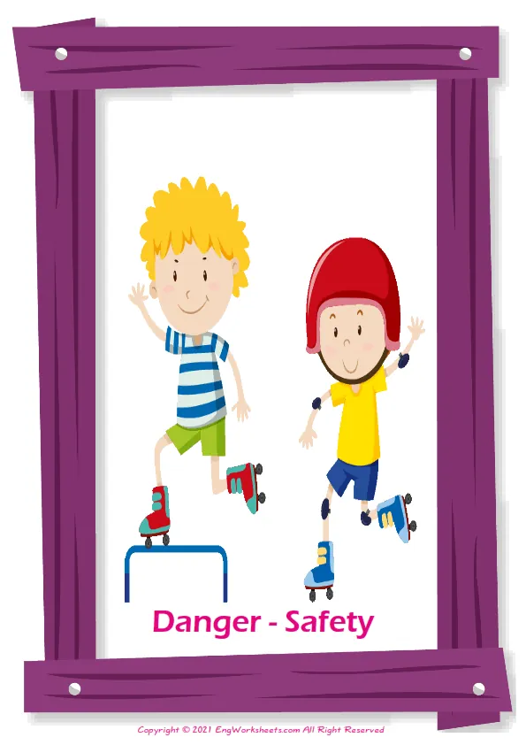 Opposites English vocabulary worksheet with full-page words