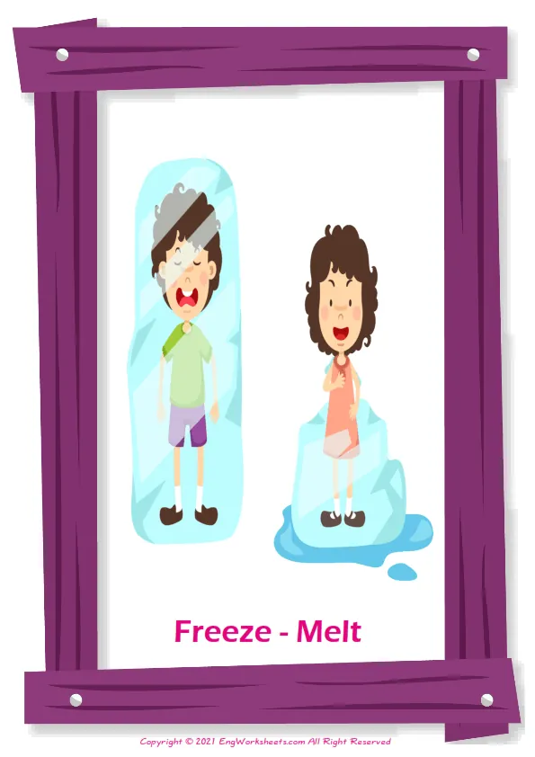 Opposites English vocabulary worksheet with full-page words Worksheet Preview