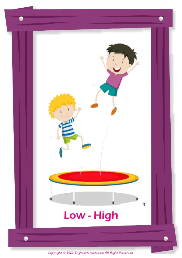 Opposites English vocabulary worksheet with full-page words Worksheet Preview