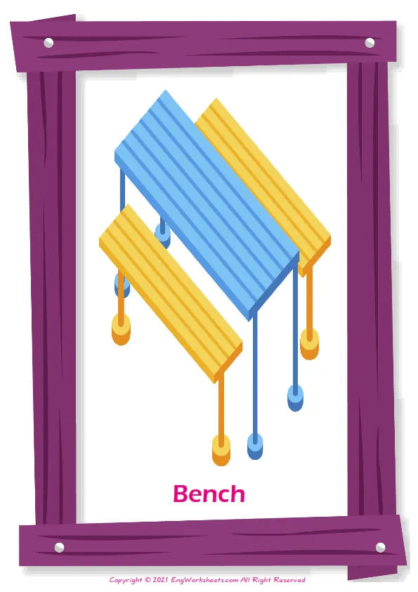 Playground English vocabulary worksheet with full-page words Worksheet Preview