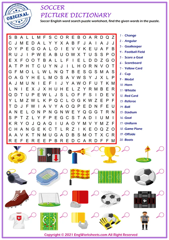 Soccer ESL Writing Practice Worksheet for Missing Words. Worksheet Preview