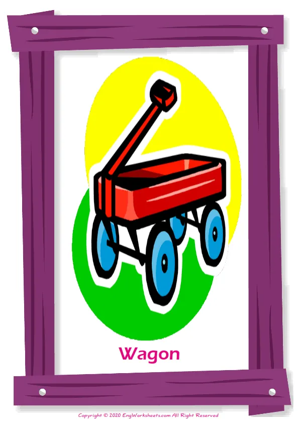 Toys English vocabulary worksheet with full-page words Worksheet Preview