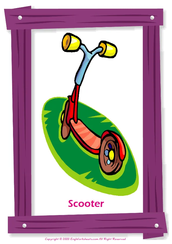 Toys English vocabulary worksheet with full-page words Worksheet Preview