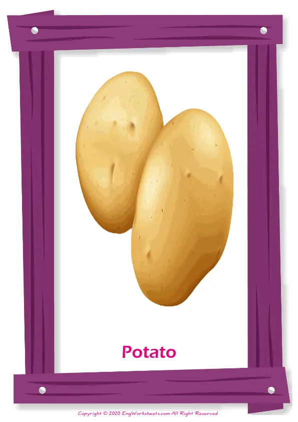 Vegetables English vocabulary worksheet with full-page words Worksheet Preview