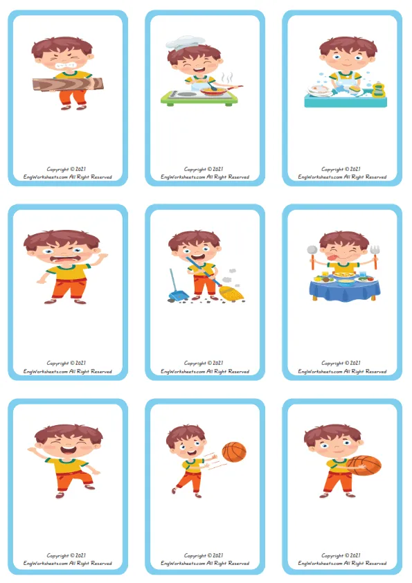 Action Verbs English crossword puzzle worksheet, write the appropriate words to the pictures given in the puzzle.