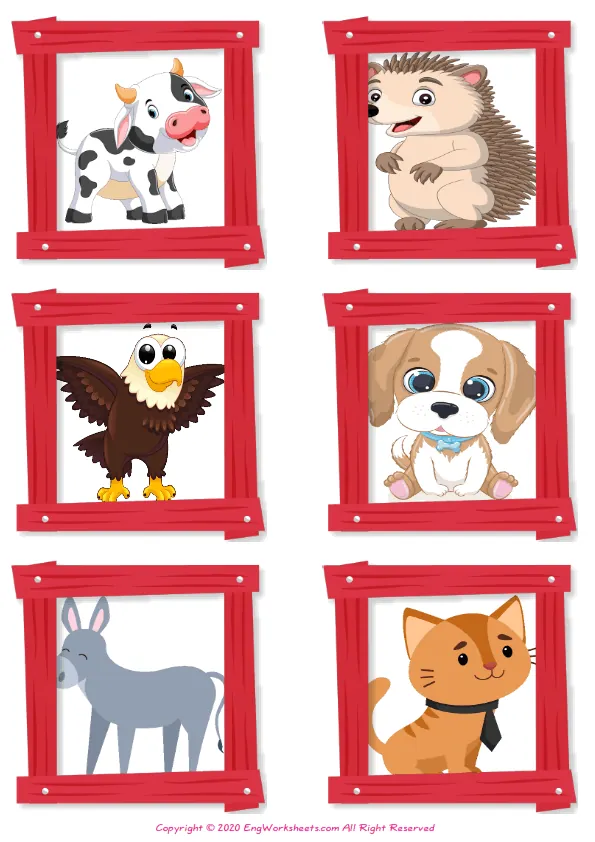 Baby Animals ESL Vocabulary Matching Exercise Worksheet For Kids